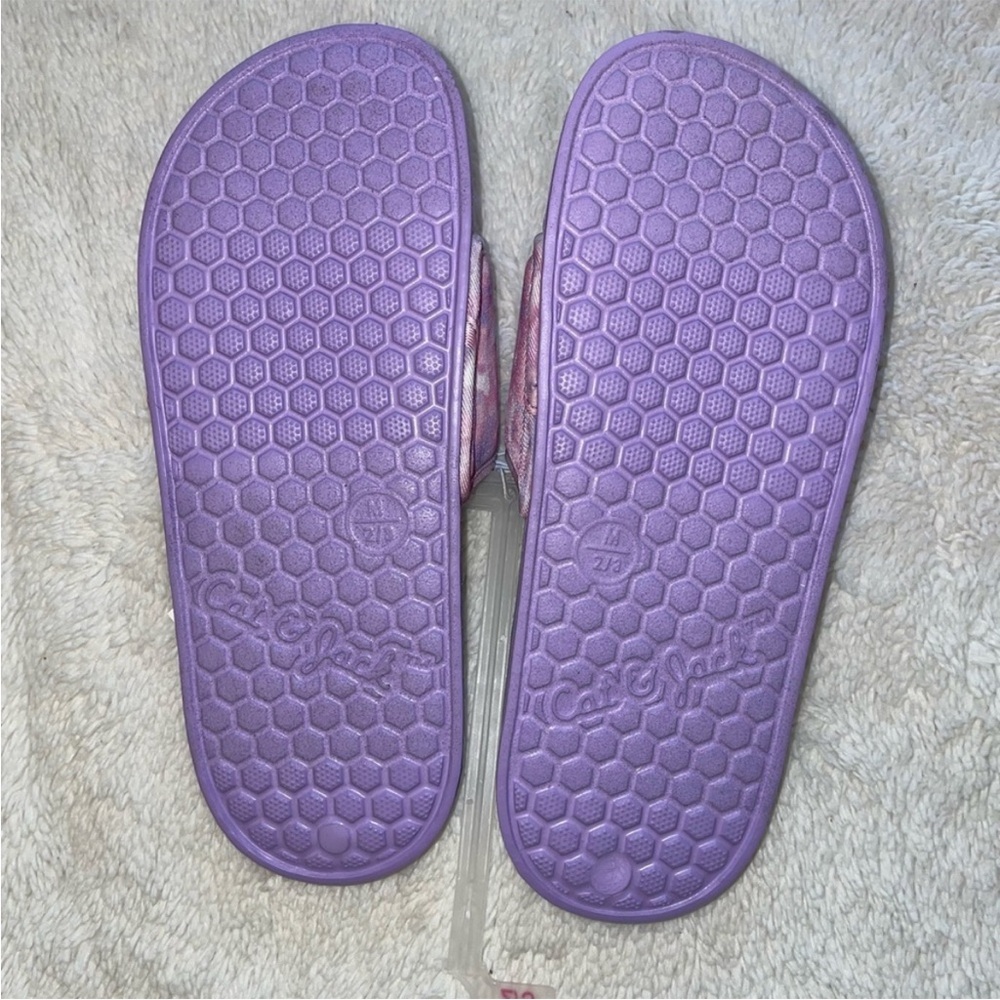 Cat & Jack Purple and Pink Strappy Slide Sandals - Picture 3 of 5